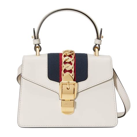 gucci sylvie leather mini bag white|gucci sylvie bag medium.